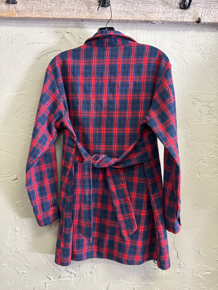 TIE BACK FLANNEL TUNIC