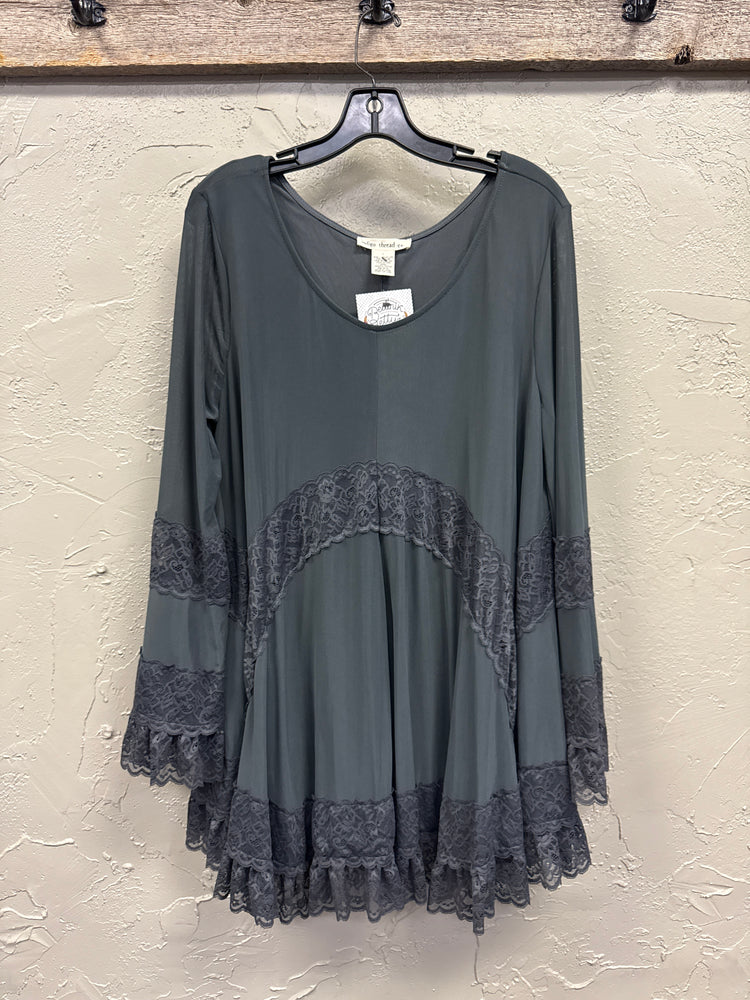 NWOT INDIGO THREADS BELL SLEEVE TUNIC