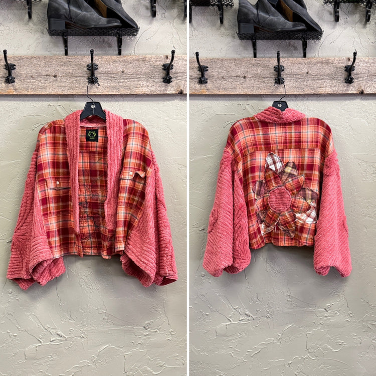 REBETTY FLOWER FLANNEL KIMONOS