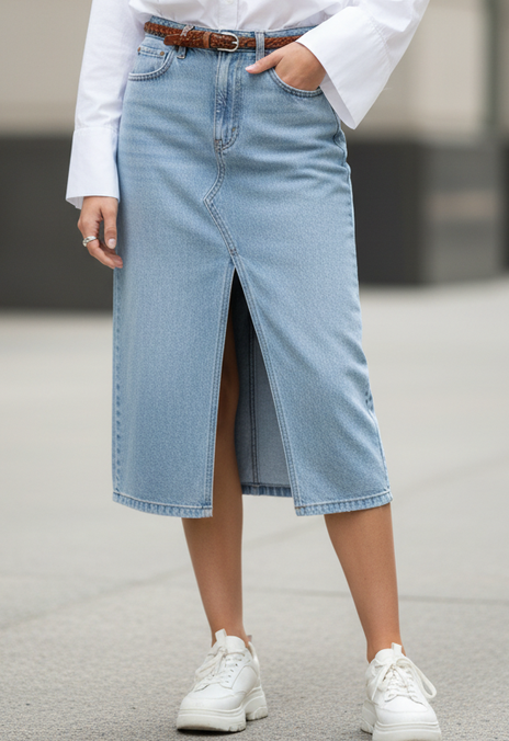 ABERCROMBIE HIGH RISE DENIM SKIRT