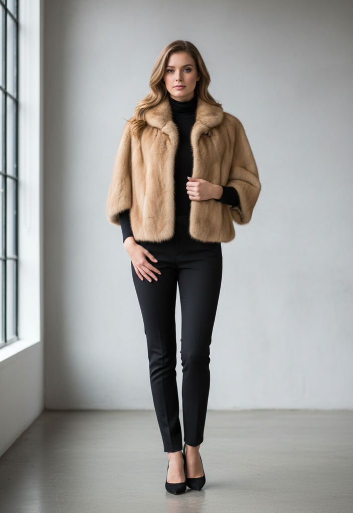 VTG 50's MINK JACKET or CAPELET