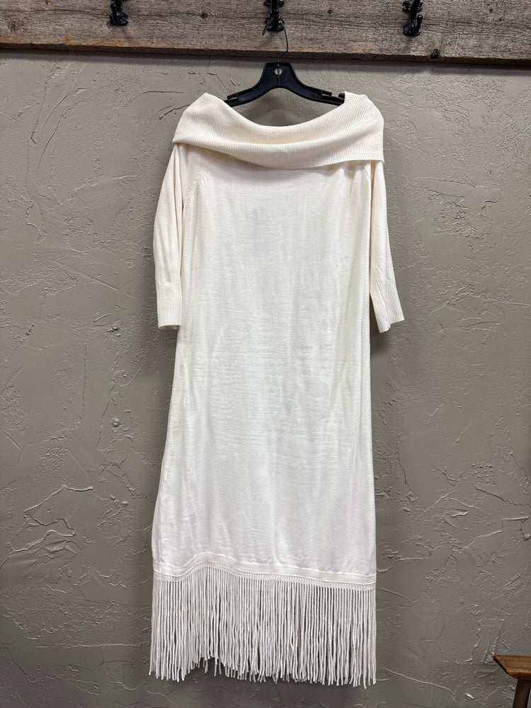 NWT NY&CO FRINGE SWEATER DRESS (org$75)