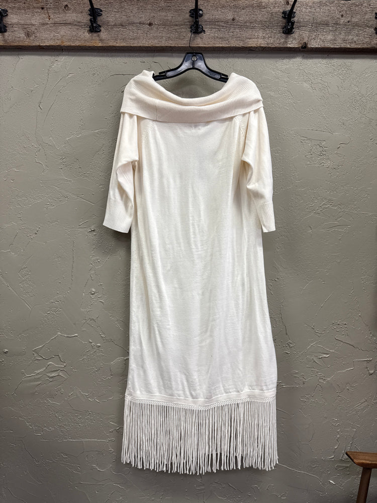 NWT NY&CO FRINGE SWEATER DRESS (org$75)