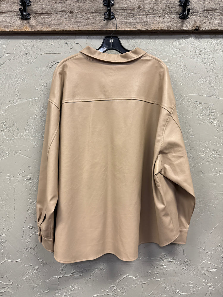 NWT GILLI VEGAN LEATHER SHACKET