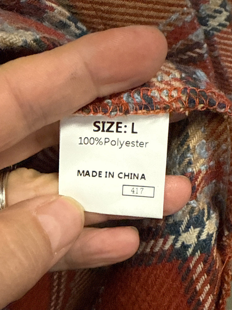 ORANGE PLAID SHACKET