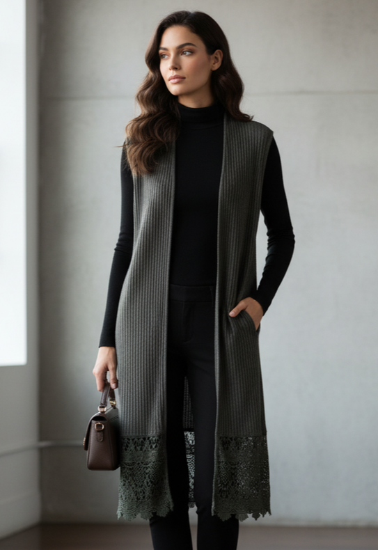 AUGUST SILK RIBBED VEST