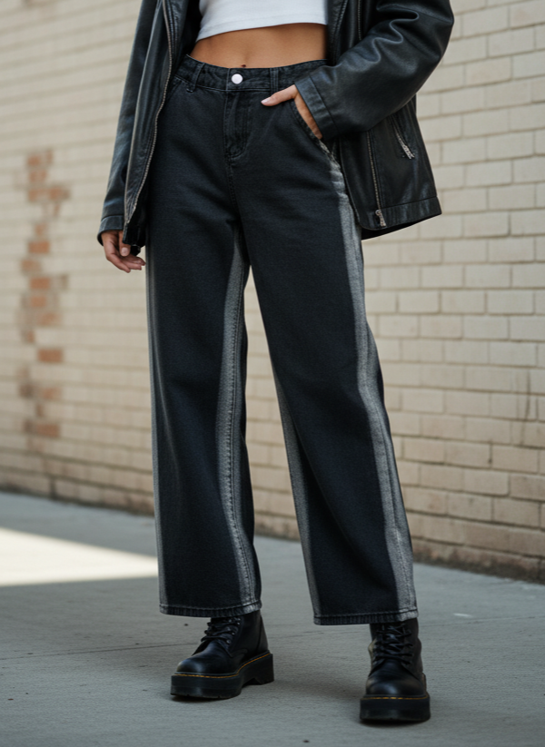 BLACK RELAXED FIT JEAN