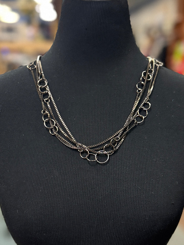 MULTI STRAND CHAIN NECKLACE