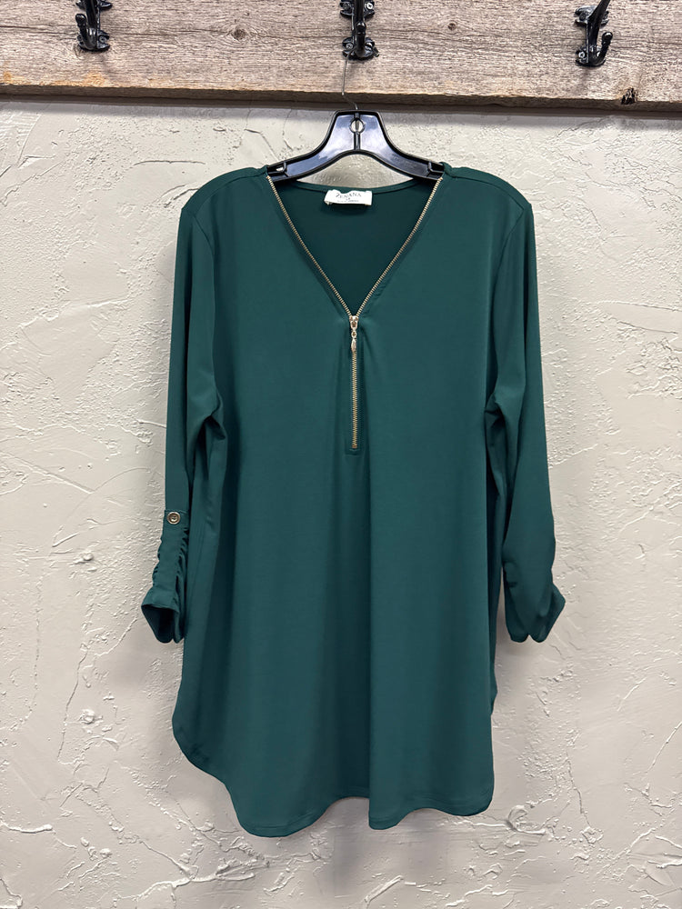 ZENANA 1/2 ZIP TOP