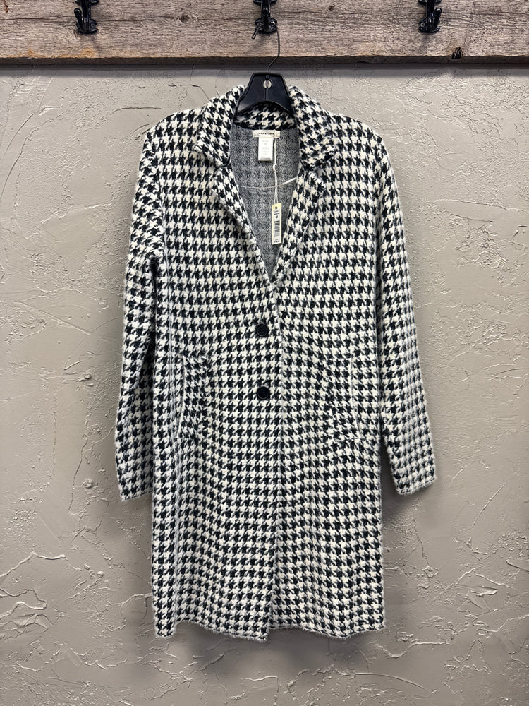 NWT MAX STUDIO HOUNDSTOOTH COAT (org$128)