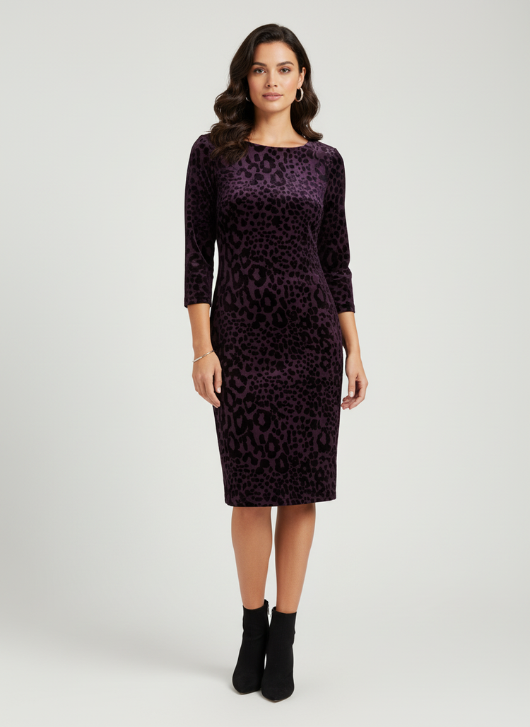 CACHE VELVET BURNOUT DRESS (org$168)