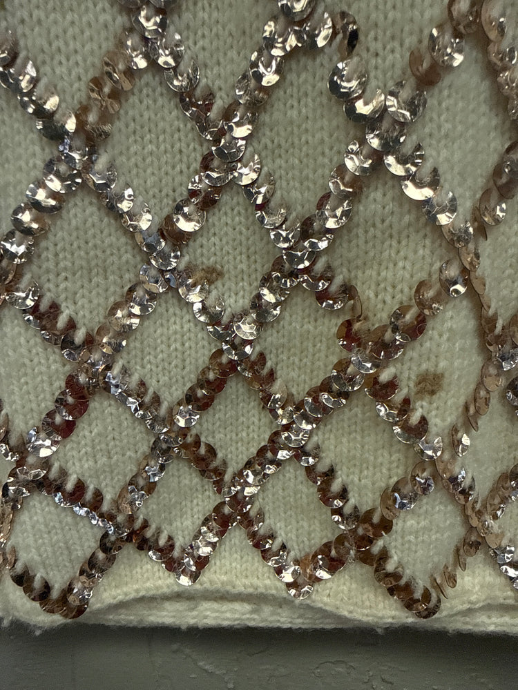 VTG SEQUIN SLEEVELESS SWEATER *as is*