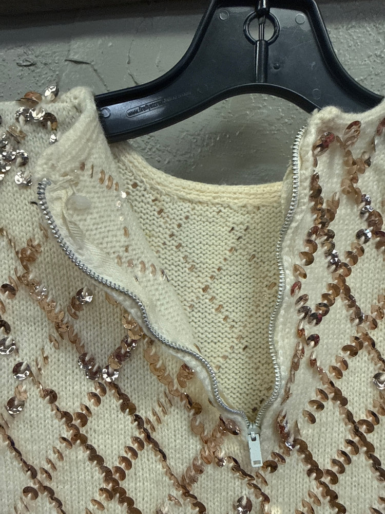 VTG SEQUIN SLEEVELESS SWEATER *as is*