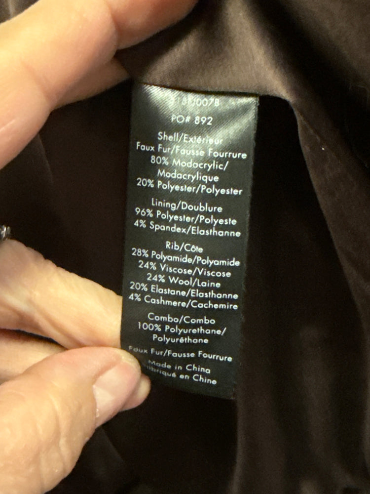 ELIZABETH + JAMES FAUX FUR BOMBER (org$575)