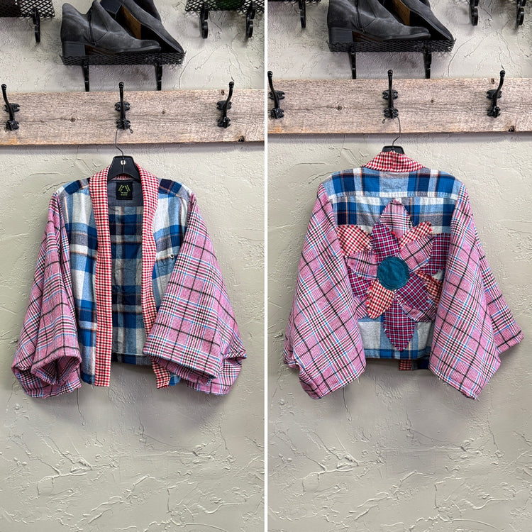 REBETTY FLOWER FLANNEL KIMONOS
