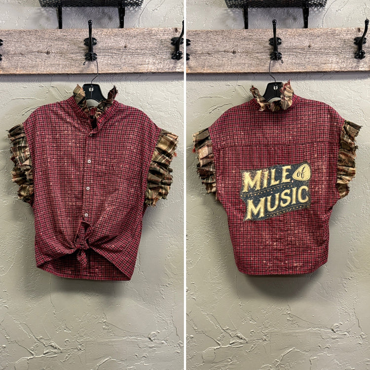 MoM TIE FRONT CROP SHIRTS