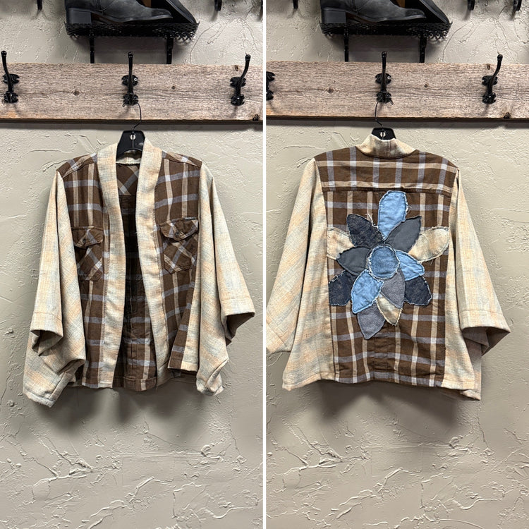 REBETTY FLOWER FLANNEL KIMONOS