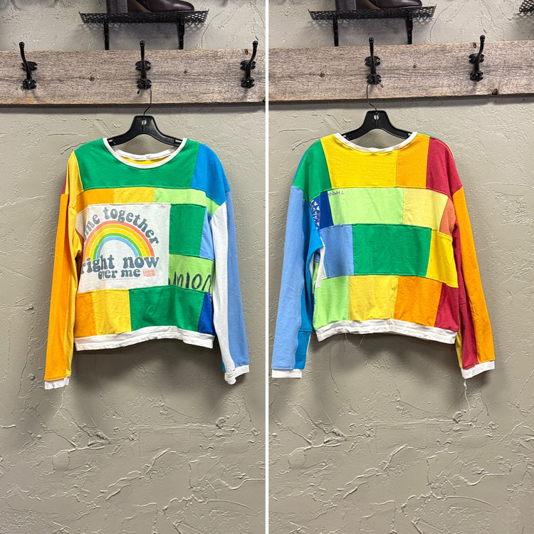 REBETTY PATCHWORK PULLOVER SHIRTS