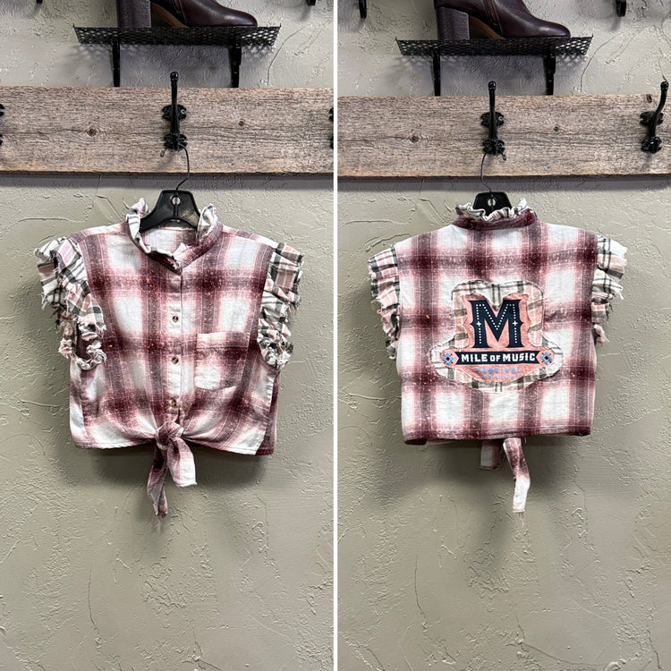 MoM TIE FRONT CROP SHIRTS