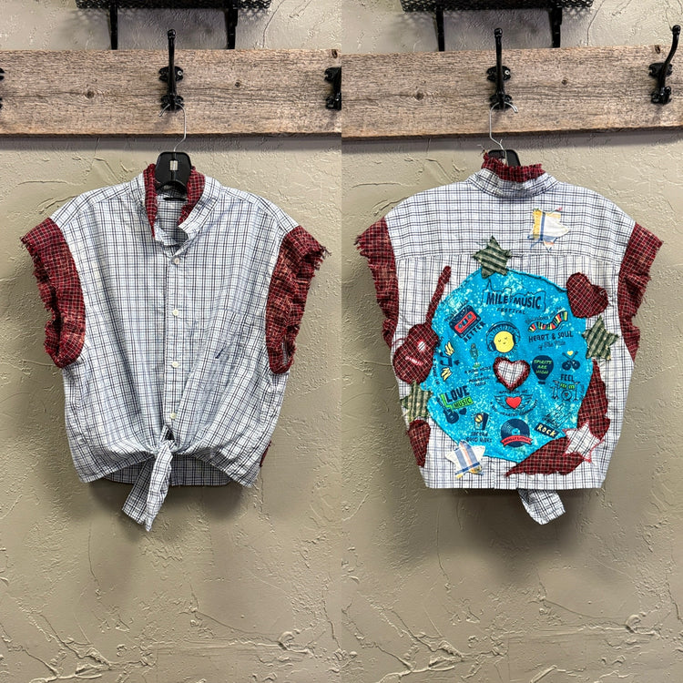 MoM TIE FRONT CROP SHIRTS