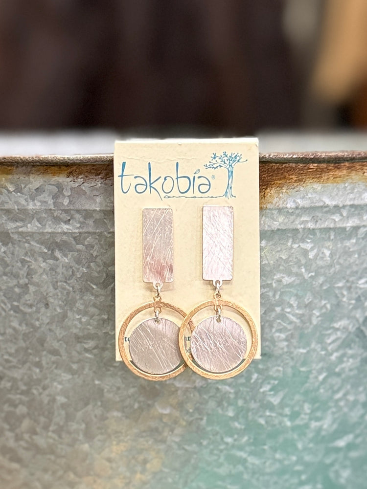 NWT CIRCLE/BAR DROP EARRINGS