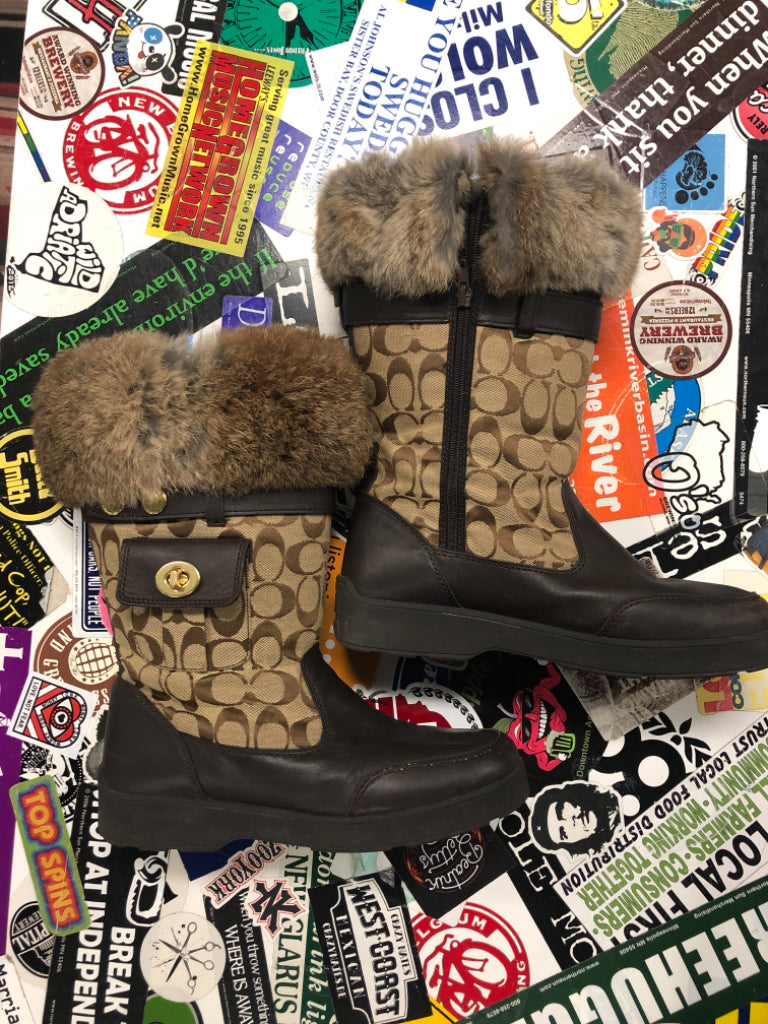 COACH FUR TRIMMED BOOTS (org$238) – Beatnik Bettys Resale Butik
