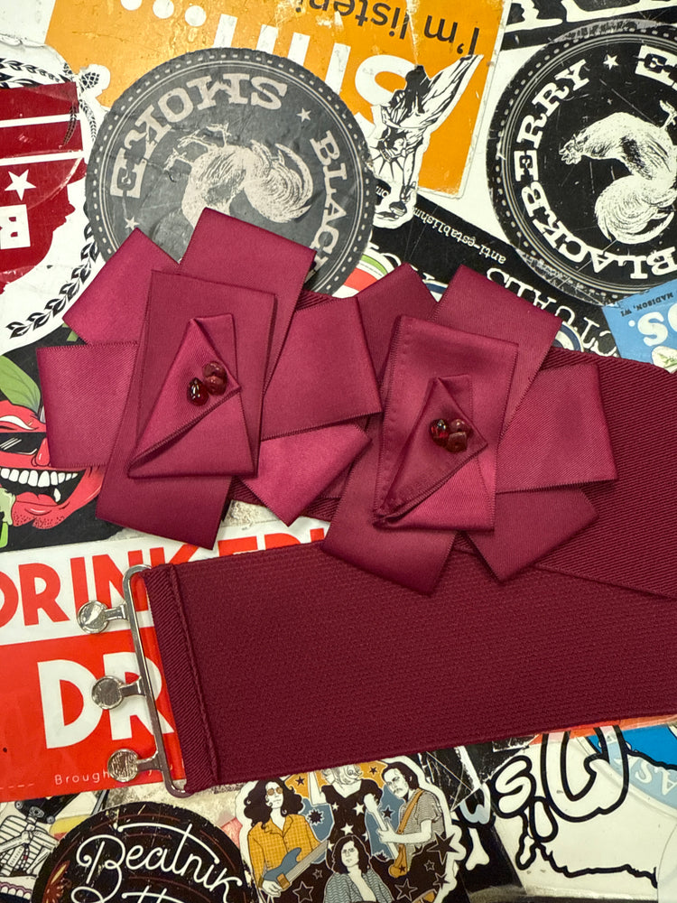 BURGUNDY ELASTIC BELT
