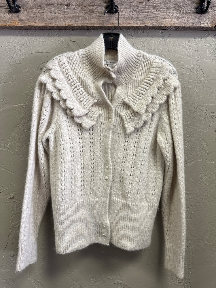 TOPSHOP FRILL DETAIL CARDIGAN