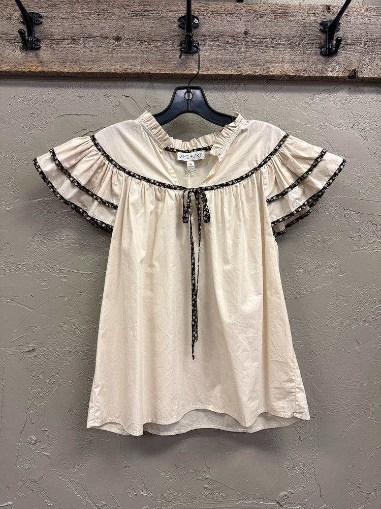 NWT SHE+SKY COTTON BLOUSE