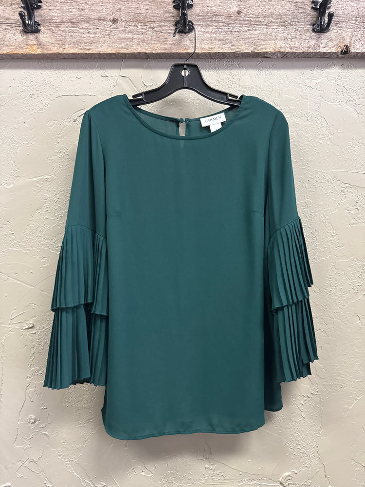 CARMEN PLEATED SLEEVE TOP