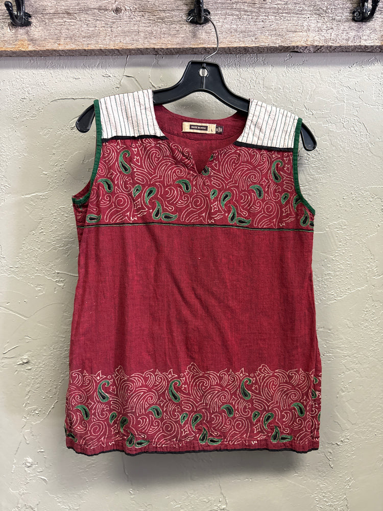 MADE IN INDIA COTTON SLEEVELESS SHIRT