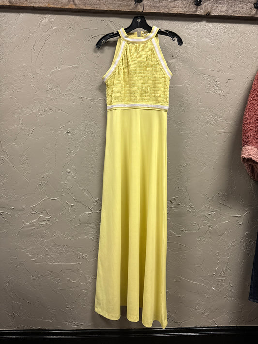 VINTAGE HALTER MAXI DRESS