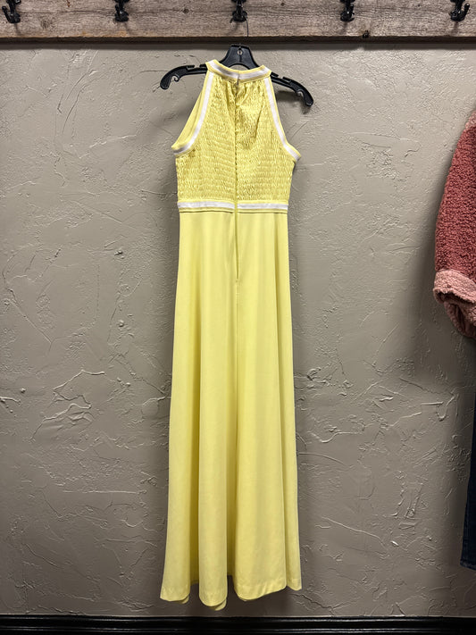 VINTAGE HALTER MAXI DRESS