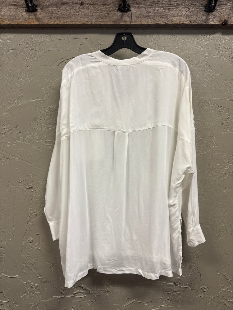 NWT MNG FLOWY WHITE SHIRT