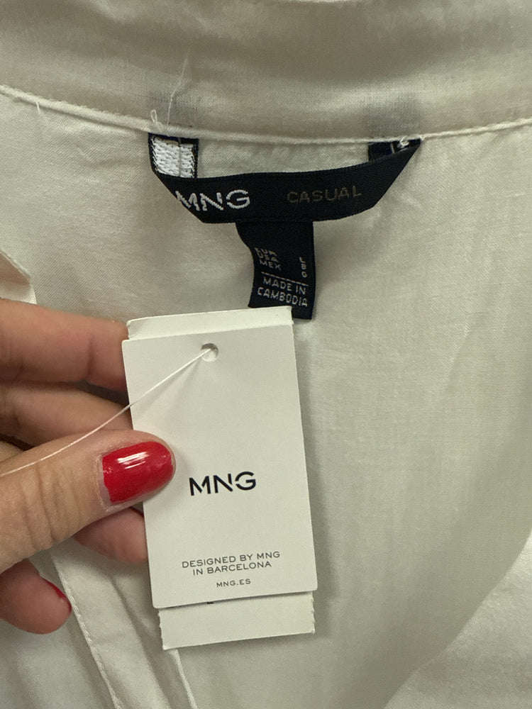 NWT MNG FLOWY WHITE SHIRT