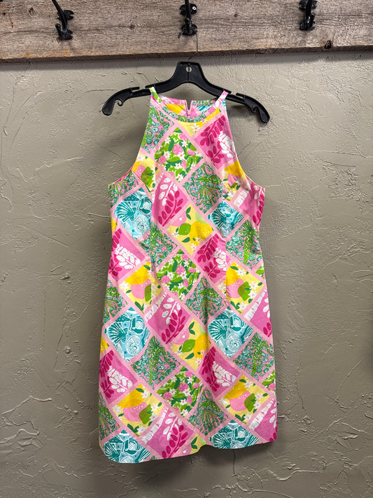 VTG LILLY PULITZER PATCH PRINT DRESS