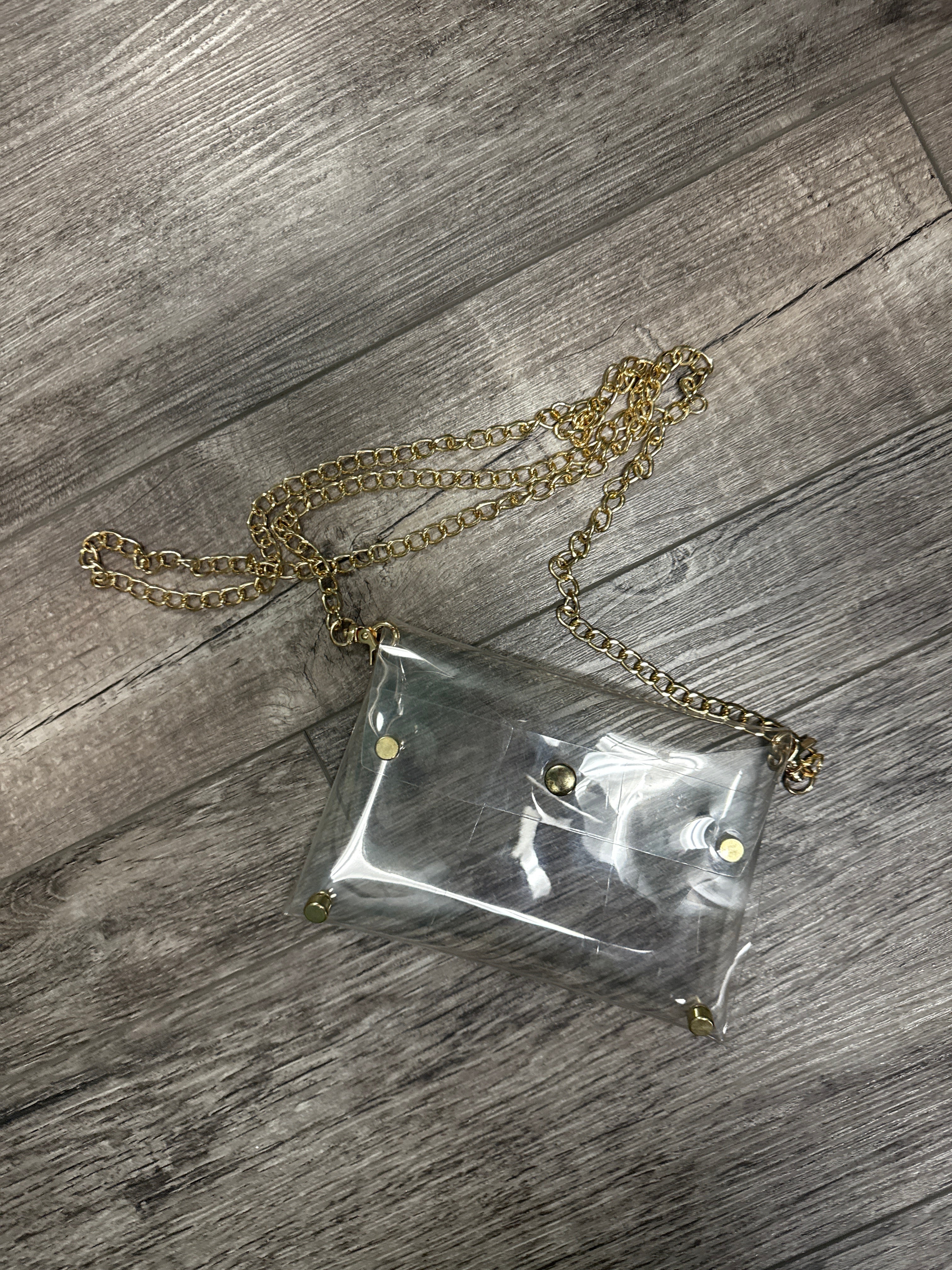 NWOT CLEAR CROSSBODY BAG