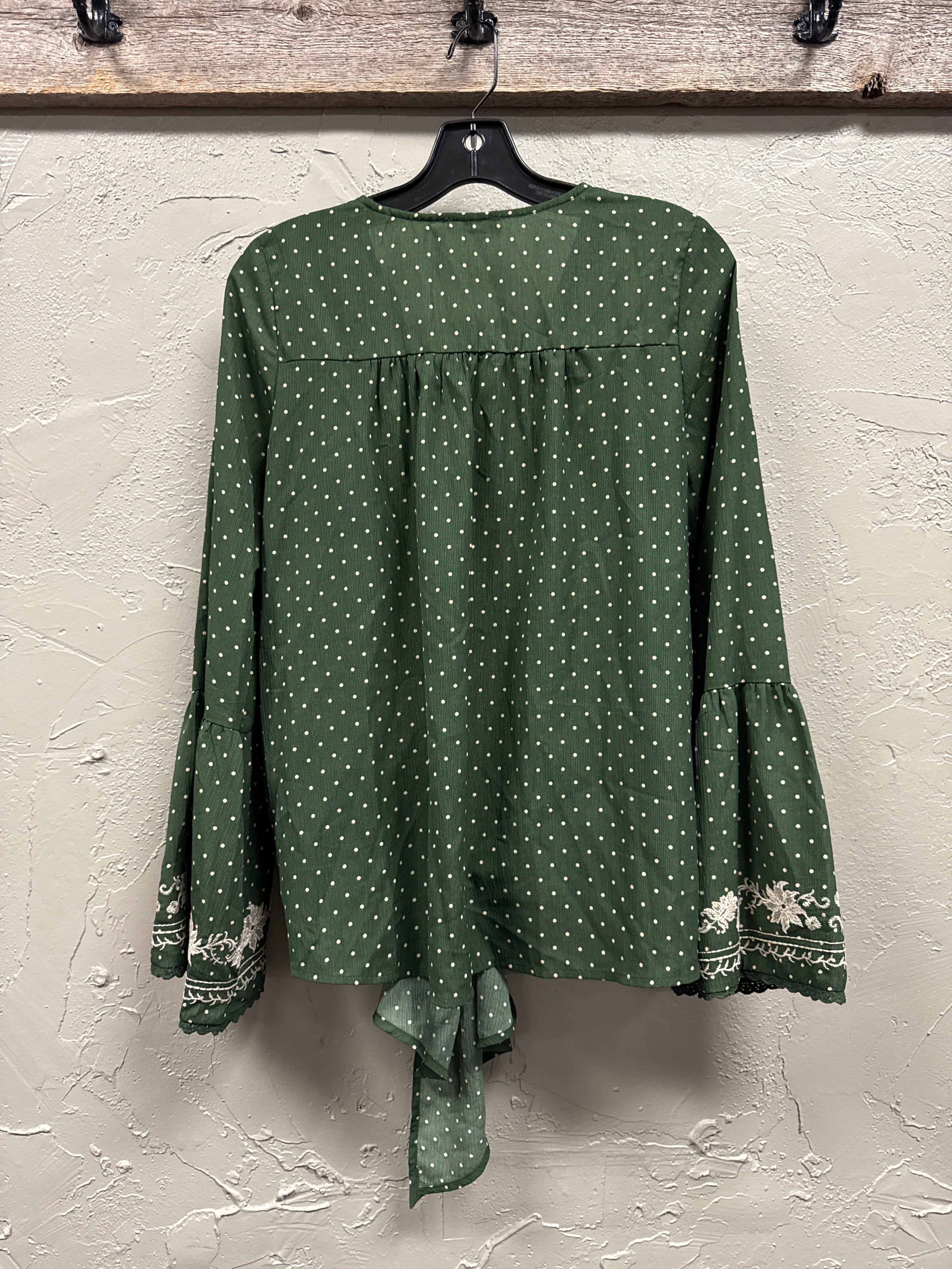 BLU PEPPER TIE FRONT BLOUSE