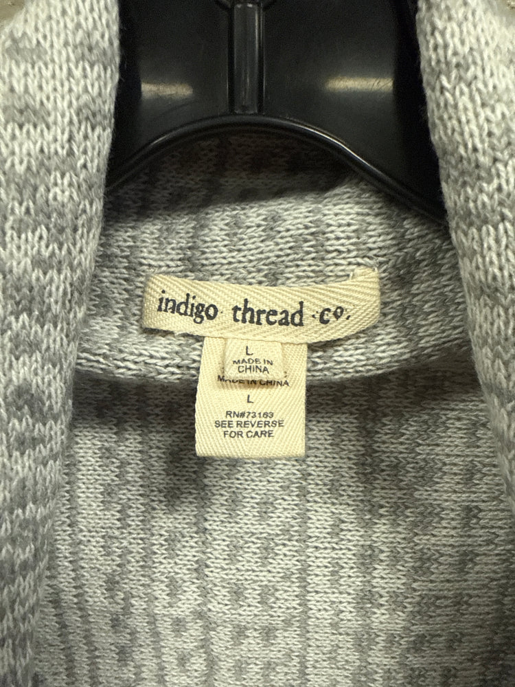 INDIGO THREAD BI-LEVEL CARDIGAN