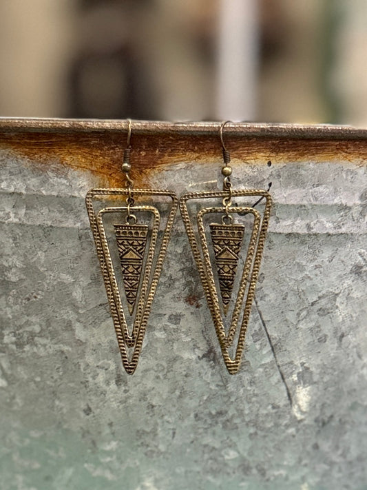 TRIPLE TRIANGLE EARRINGS