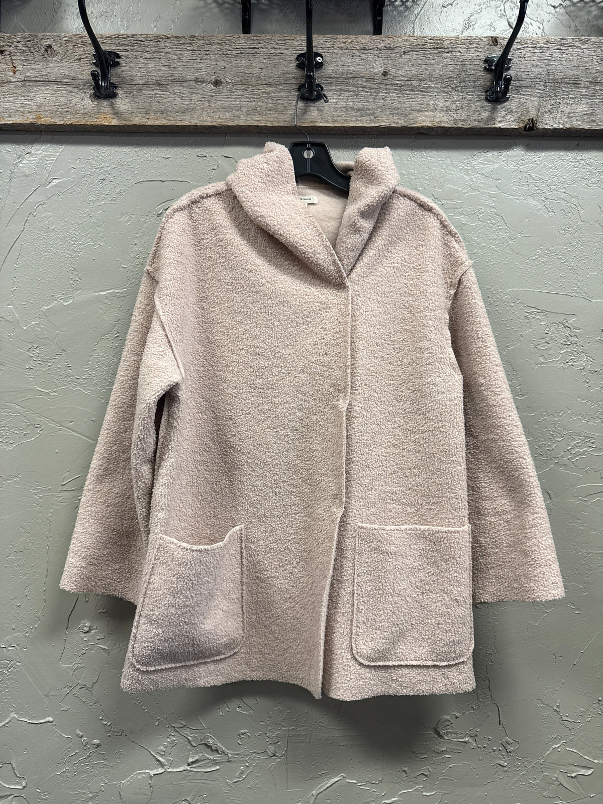 Max Studio Hooded Boucle Coat (org$118)