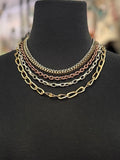 MIXED METAL LAYERED NECKLACE