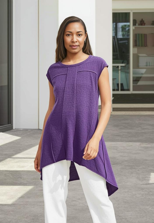NWOT INDIGO THREAD CAP SLEEVE TUNIC