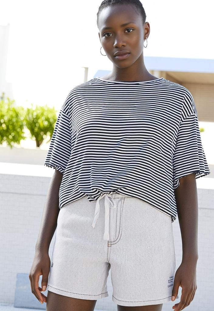 Max Studio Striped Top (org$98)