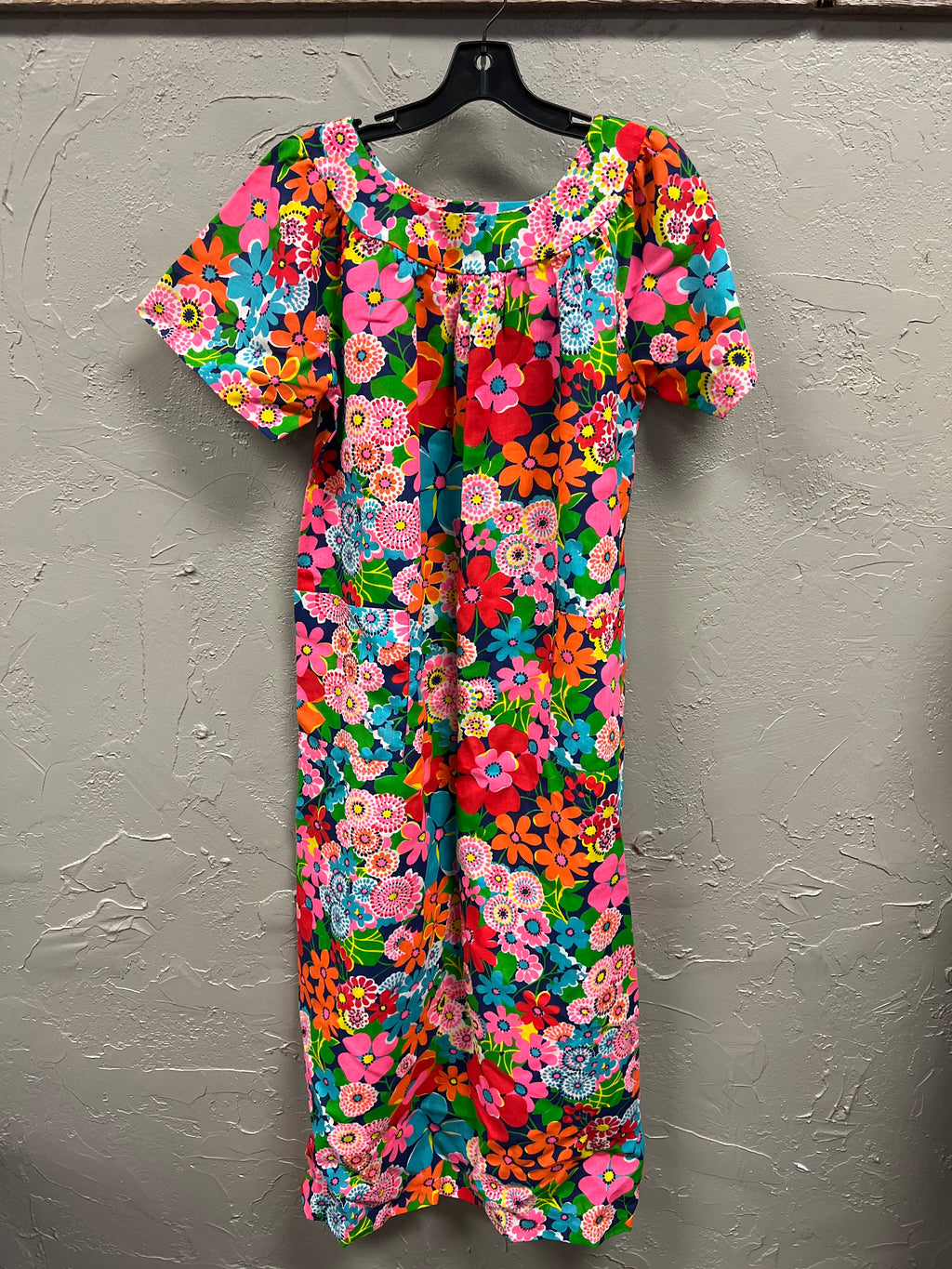 *Vtg 70s Floral House Dress