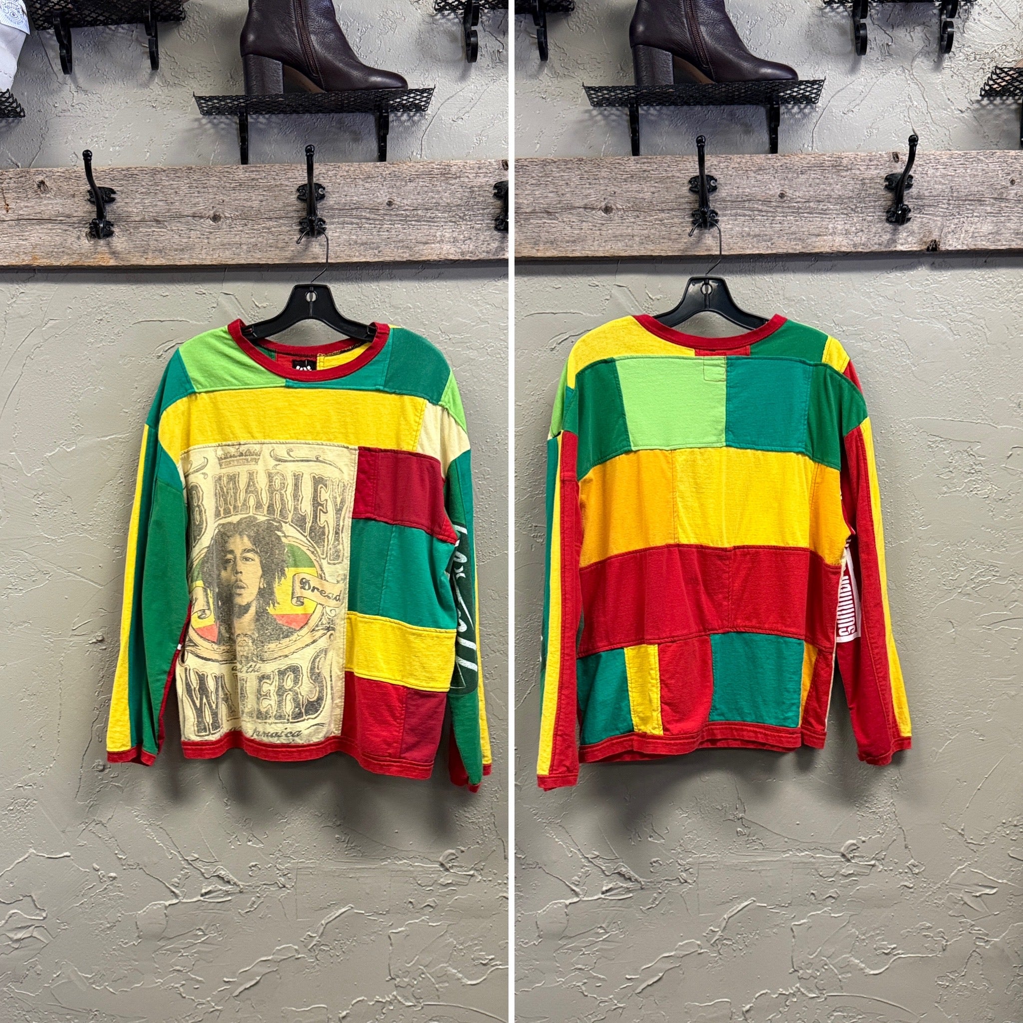 REBETTY PATCHWORK PULLOVER SHIRTS