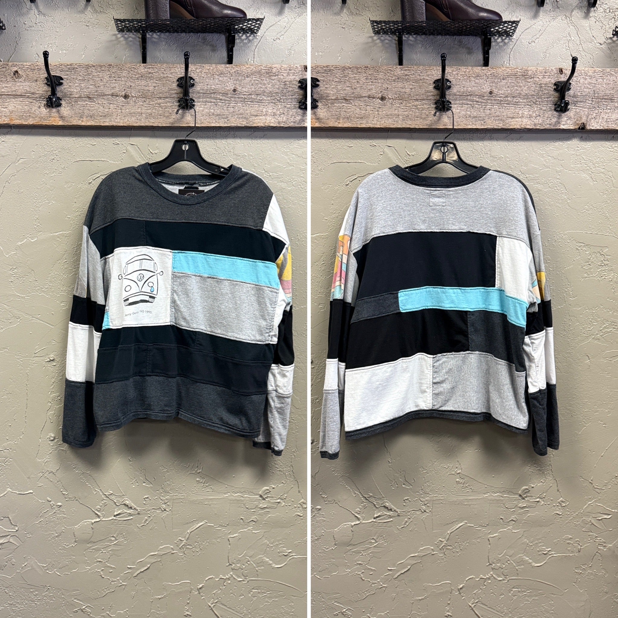 REBETTY PATCHWORK PULLOVER SHIRTS