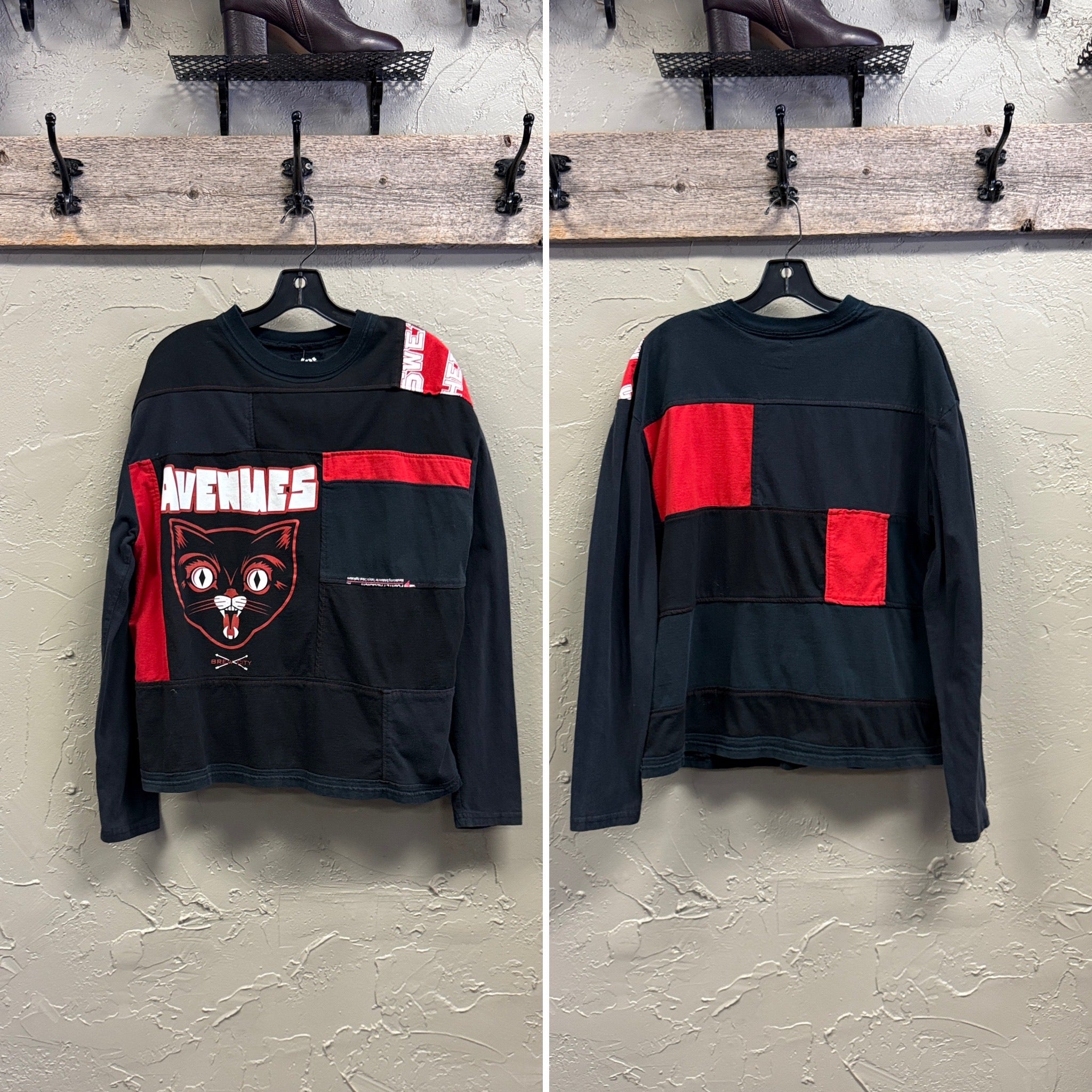 REBETTY PATCHWORK PULLOVER SHIRTS