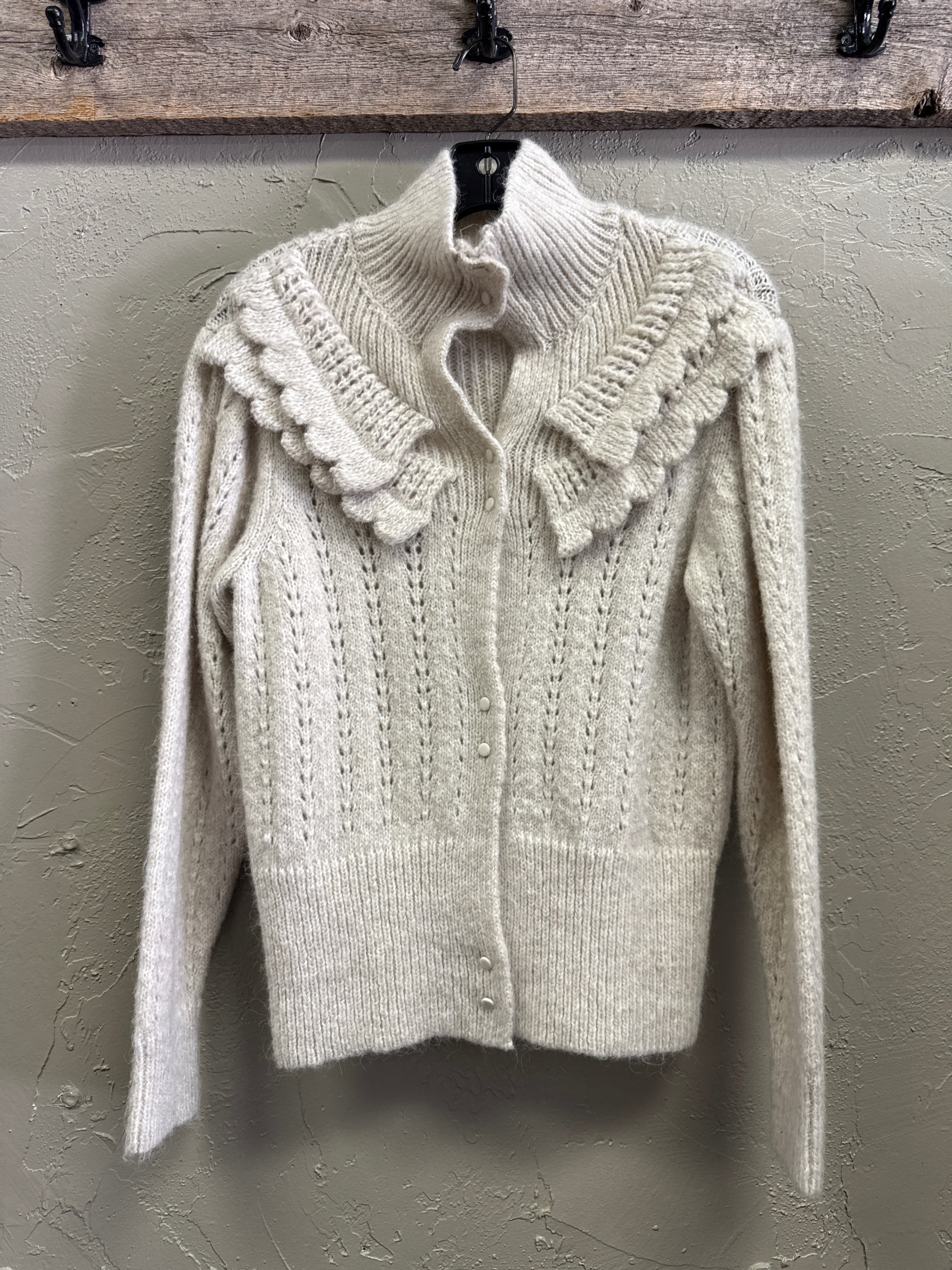 TOPSHOP FRILL DETAIL CARDIGAN