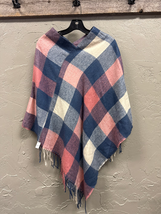 NWT PLAID PONCHO (org$48)